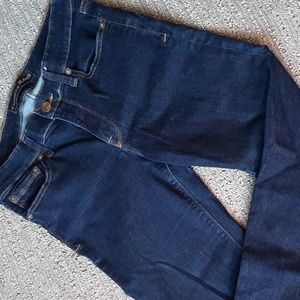 Express Dark Wash Skyscraper Mid-Rise boot cut jeans - 8R